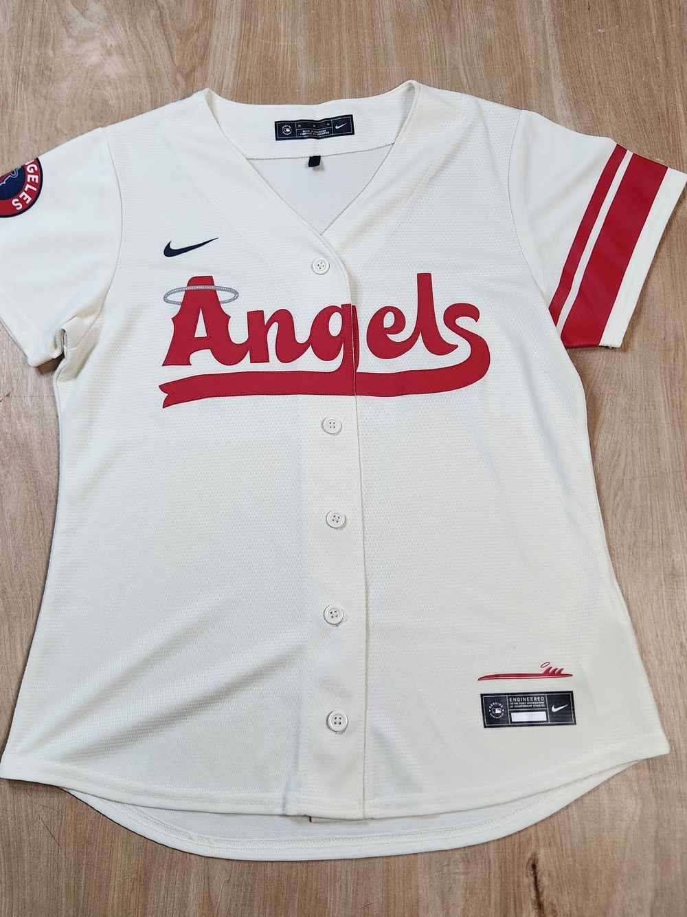 Nike Los Angeles Angels MLB City Connect Women's Cream Baseball Jersey M